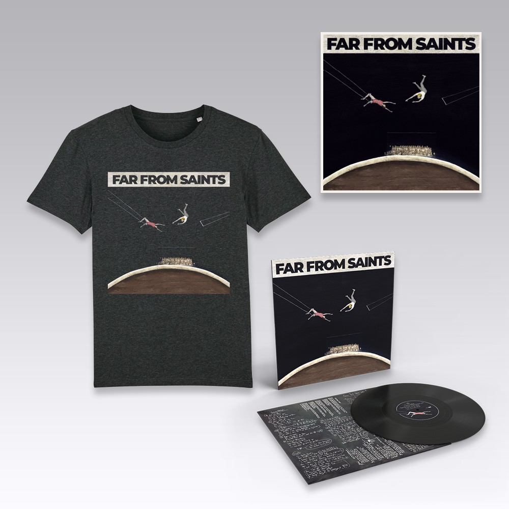 Far From Saints - CD or LP + Album Cover T-Shirt + Art Print