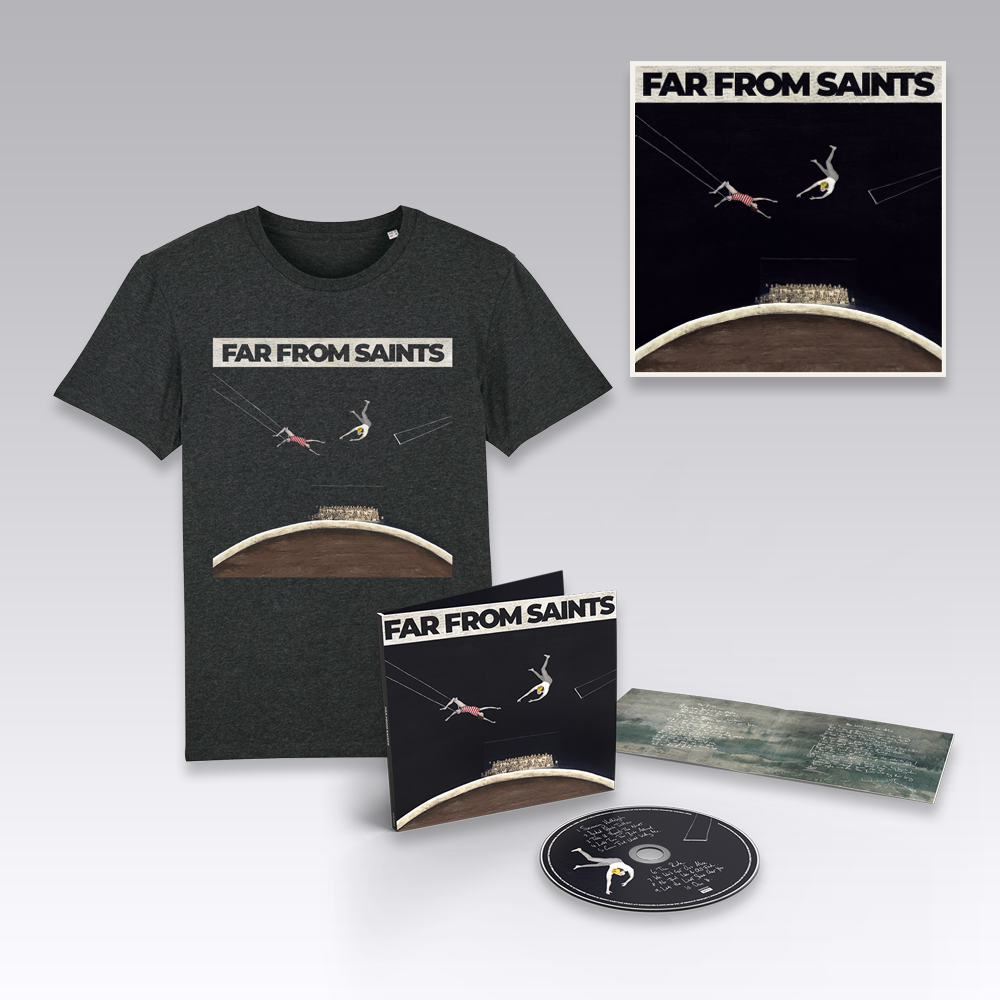 Far From Saints - CD or LP + Album Cover T-Shirt + Art Print